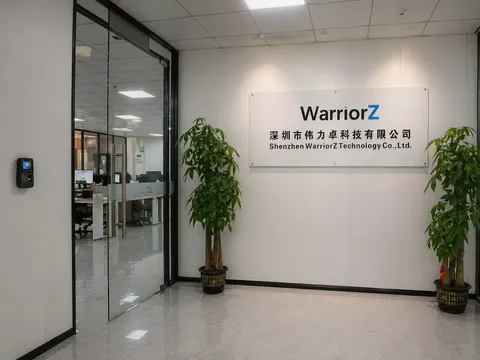 Warriorz company entrance and logo wall in Shenzhen